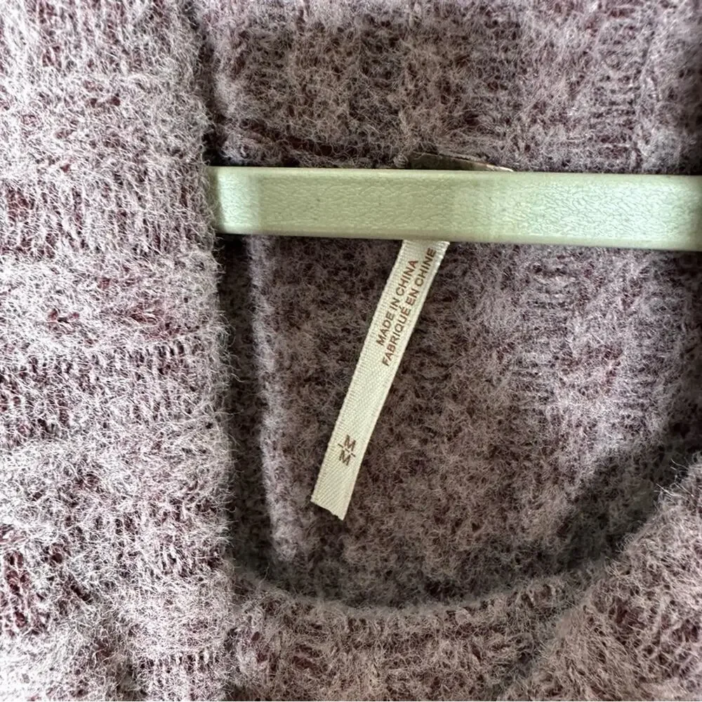 FREE PEOPLE Claude Mockneck Mini Knit Dress Brandy Wine NWT in Medium - Picture 3 of 7